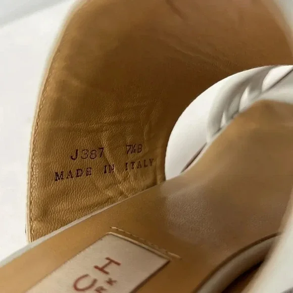 Coach Suede Off White Block Heel Strap Sandals size 7.5 - Picture 7 of 11